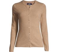 Crew Neck Cashmere Cardigan lands end Brown 20-22