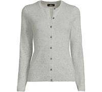 Crew Neck Cashmere Cardigan lands end Grey 10-12