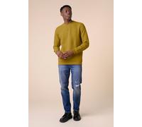 Crew Neck Design Rib Sweatshirt Enorsia Yellow XL