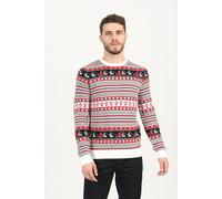 Crew Neck Fairisle Christmas Jumper Brave Soul Ecru XXL