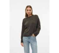 VERO MODA Women's Vmboom LS O-Neck Jumper Ga Noos Knitted, Chocolate Cake/Detail: Melange, L