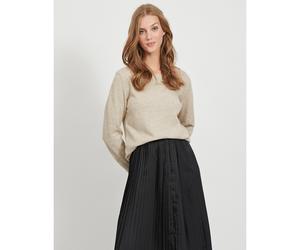 Crew-Neck Jumper in Fine Knit Ecru