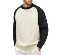 Crew Neck Jumper, Knitted Sweater Long Sleeve Winter Warm Lightweight Pullover Classic Knitwear Men's Jumper Mens Waffle Crew Neck Jumper Pullover Sweater Tops for Men