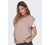 Crew Neck Jumper with Short Sleeves Pink