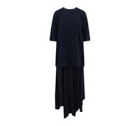 Crew Neck Maxi Dress - female - Semicouture - Maxi Dresses - Blue - S - Dresses S