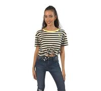 Crew Neck Ringer Twist Tee Crop Top TopLook London Black XXXL