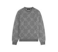 Crew neck sweater with monogram pattern Daily Paper Gris L