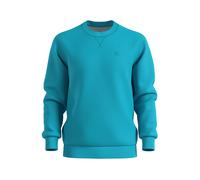 Crew Neck Sweatshirt in Cotton Blend with Logo Embroidery s.Oliver Turquoise L