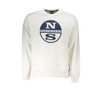 Brushed Cotton Sweatshirt with Logo Print - male - North Sails - Sweatshirts - White - S - Sweatshirts & Hoodies S