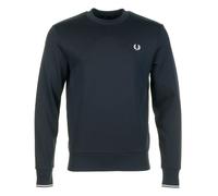 Fred Perry Mens Crew Neck Sweatshirt in Navy Cotton - Size Large