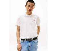 Crew Neck T-Shirt with Logo Badge Striped