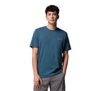 Crew Neck T-Shirt with Short Sleeves blue