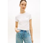 Crew Neck T-Shirt with Short Sleeves Ecru