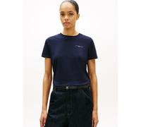 Tommy Hilfiger 1985 Reg Mini Corp Logo Short Sleeve T-shirt Black XL Woman