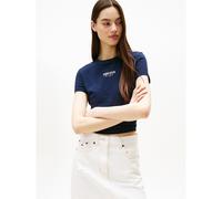 Crew Neck T-Shirt with Short Sleeves Navy Blue