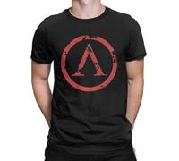 Crew-Neck-Tees-Gift-Idea-Spartan-Sparta-Symbol-T-Shirt Black
