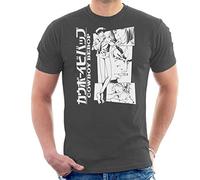 Crew Smoking Cowboy Bebop Men's T-Shirt Charcoal