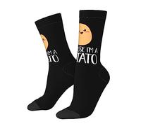 Crew Socks Because I'M A Potato Mid-Calf Sock Versatile Sport Sock Unisex Running Stocking For Cycling Funny Gifts Trainer
