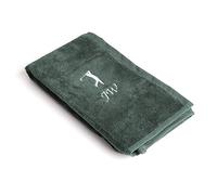 CrewGolf Personalised Golf Towel Racing Green - Luxury Green Any Name Towel Embroidered