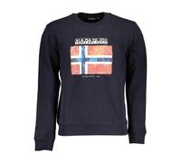 Crewneck Logo Sweatshirt, male, Napapijri, Sweatshirts, Blue, S, Sweatshirts & Hoodies S