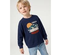 Crewneck sweatshirt for boys navy blue