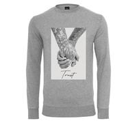 Crewneck sweatshirt Mister Tee Trust 2.0 Gris XL