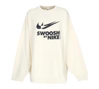 Crewneck Sweatshirt with Big Logo - female - Nike - Long Sleeve Training Tops - Beige - M - Sport M