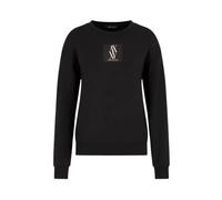 Crewneck Sweatshirt with Monogram Patch - female - Armani Exchange - Sweatshirts - Black - L - Sweatshirts & Hoodies L