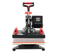 CREWORKS 12"x9" Heat Press Machine, 360 Degree Swing Away Shirt Printing Machine with Digital Control, 30x23cm Multipurpose Shirt Press Machine with Dual Heating Tubes for Pillow Case Mouse Pad Bag