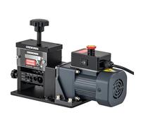 CREWORKS Automatic Wire Stripper Machine, 8 Channel Electric Wire Stripping Machine for 1.5 to 17 mm Copper Wires, Electric Cable Stripper Machine with 5 Blades and All-Copper Motor for Recycling