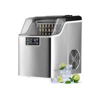 CREWORKS Countertop Ice Cube Maker, Self-Cleaning Control Panel, Water/Sensor Ice Scoop & Basket, 22KG/48LB - 24H