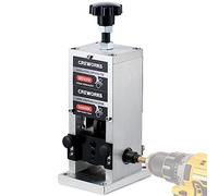 CREWORKS Manual Wire Stripper Machine, 1.5-25 mm Wire Stripping Machine, Wire Stripping Tool for 0.06"-1" Scrap Wire, 5 Channel Cable Stripper for Power Drill, Copper Wire Stripper for Leftover Cable