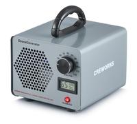 CREWORKS Ozone Generator IOG-S025, 25,000 mg/h High-Capacity Odor Eliminator for Car/Home/Commercial, 300 m², Timer, Portable