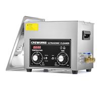 CREWORKS Ultrasonic Cleaner 10L with Heater and Timer, 240W Stainless Steel Ultrasonic Cleaning Machine, Professional Ultrasonic Parts Cleaner Ultrasound Cleaning Machine for Lab Tools Auto Parts More