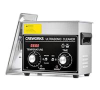 CREWORKS Ultrasonic Cleaner 3.2L with Mechanical Timer&Heater,100W Heating Power Commercial Sonic Cleaner, Ultrasonic Cavitation Machine for Jewelry Glasses Watch Dentures Small Parts