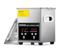 CREWORKS Ultrasonic Cleaner with Digital Timer & Heater, Portable 2L Ultrasound Cleaner, 304 Stainless Steel Professional Ultrasonic Cleaner Machine for Jewellery Dentures Carburetors Coins