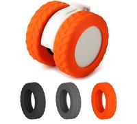 Creztail Luggage Wheel Covers for 8 Spinner Wheels - Orange Silicone Protector Set, Anti-Drop & Silent Rolling, Fits 2.1"-2.4" Wheels, 10pcs for Carry-On Suitcases, Rolling Luggage & Replacement Use