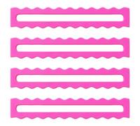 Creztail Mahjong Line Reader Set of 4 - Acrylic Material with Clear Protective Film, Compact 6x1 Inch Design for Mahjong Players, Perfect for Home, Party, or Gift Use (Pink)