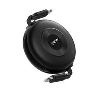 CRFFZ 240W USB C to USB C Retractable Cable Fast Charging Type Cord 480Mbps Data Transfer for Laptops Phone Game Controller Controller Charging Cable