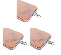 CRFFZ 3PCS Metal Phone Strap Hook Patches with Rotating Mechanism Thin Design Fit Most Case Secure Grip Lanyard Clamp