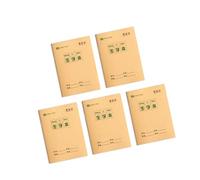 CRFFZ 5Pcs Portable Gridded/Lined Notebooks 16 Sheets Each for Students Handwriting Practice Writing Notebooks Notepads Paper