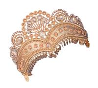 CRFFZ Bridal Rhinestones Crowns Tiaras Crystals Headdress Adjustable Wedding Headwear Accessories for Women Bridal Crowns