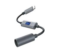 CRFFZ DC5521 to USB C Charging Cable for Satellite Miniature Displays Real Time Power Flows and Energy Information Camping Power Adapter