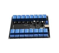 CRFFZ DC7V-38V 16-channel 16Ch Relays Module 10Amp / 250V Relays Module Board 12V 24V Open/Normally Closed Usb Port Control