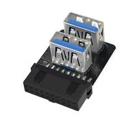 CRFFZ Efficient 19 Pin to Double Female USB3.0 Adapter for Fast Transfer and Multiple Peripherals Connection USB Extension