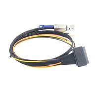 CRFFZ Flexible SFF-8644 to SFF-8639 External Adapter with Power Supply OPEN Cable for Transmission Data Center Server Host Hard Drive Link Cable