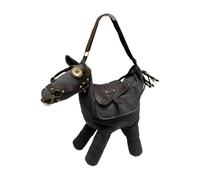 CRFFZ Horse Shaped Crossbody Bags Western Cow Boy Shoulder Purses with Adjustable Strap Retro Ranch Bag Canvas Crossbody Shoulder Handbag