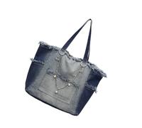 CRFFZ Modern Color Fade Jeans Underarm Bag Generous Storage Space Ergonomic Shoulder Bag Daily Handbag for Various Occasion Underarm for Travel