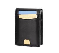 CRFFZ Modern Leather Wallet for Men Closure Swiping Blocking Technology Card Holder Secure Wallet for Safe Card Swiping Blocking