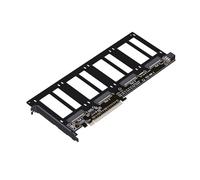 CRFFZ PCIe 5.0 X16 to 4 Port E1.S / E3.S EDSFF 4C+ Adapter Hard Disk Splitter R37A R37D PCIe 5.0 X16 4x128Gbps Expansion Card